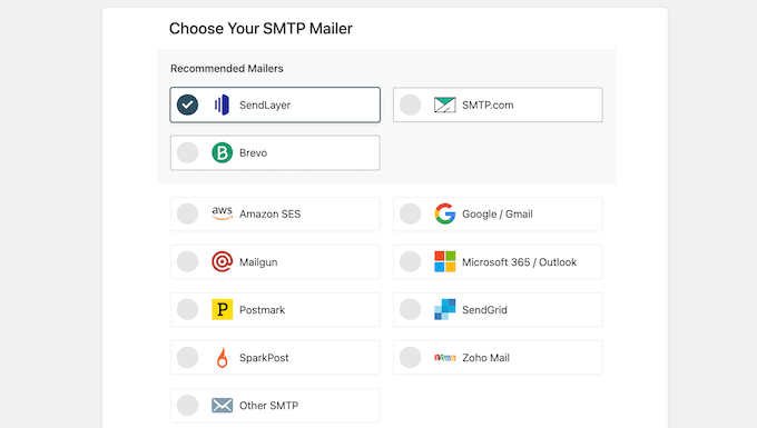 Connexion de WP Mail SMTP à un fournisseur de services d'e-mail
