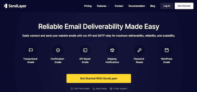 Le service d'e-mails transactionnels SendLayer