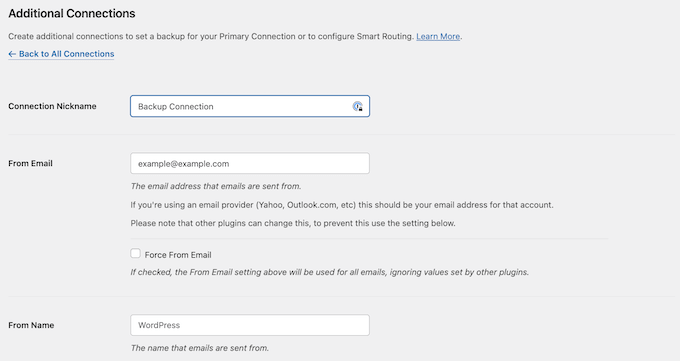 Ajouter un fournisseur d'e-mails de sauvegarde à votre site Web WordPress