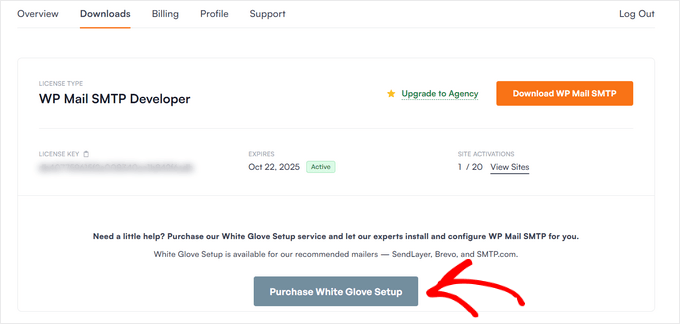 La fonctionnalité de configuration «&nbsp;white glove&nbsp;» de WP Mail SMTP
